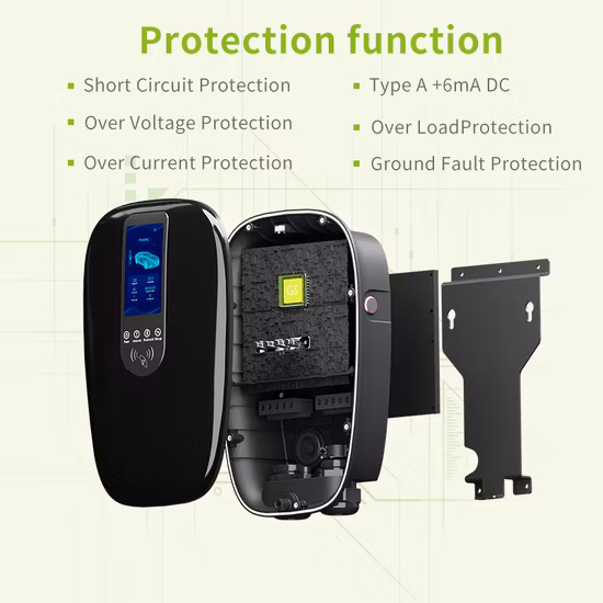 Caricatore EV compatto e portatile da 7kw 11kw 22kw 16A con cavo da 4,5 m Caricatore EV per ricarica a muro per veicoli elettrici
